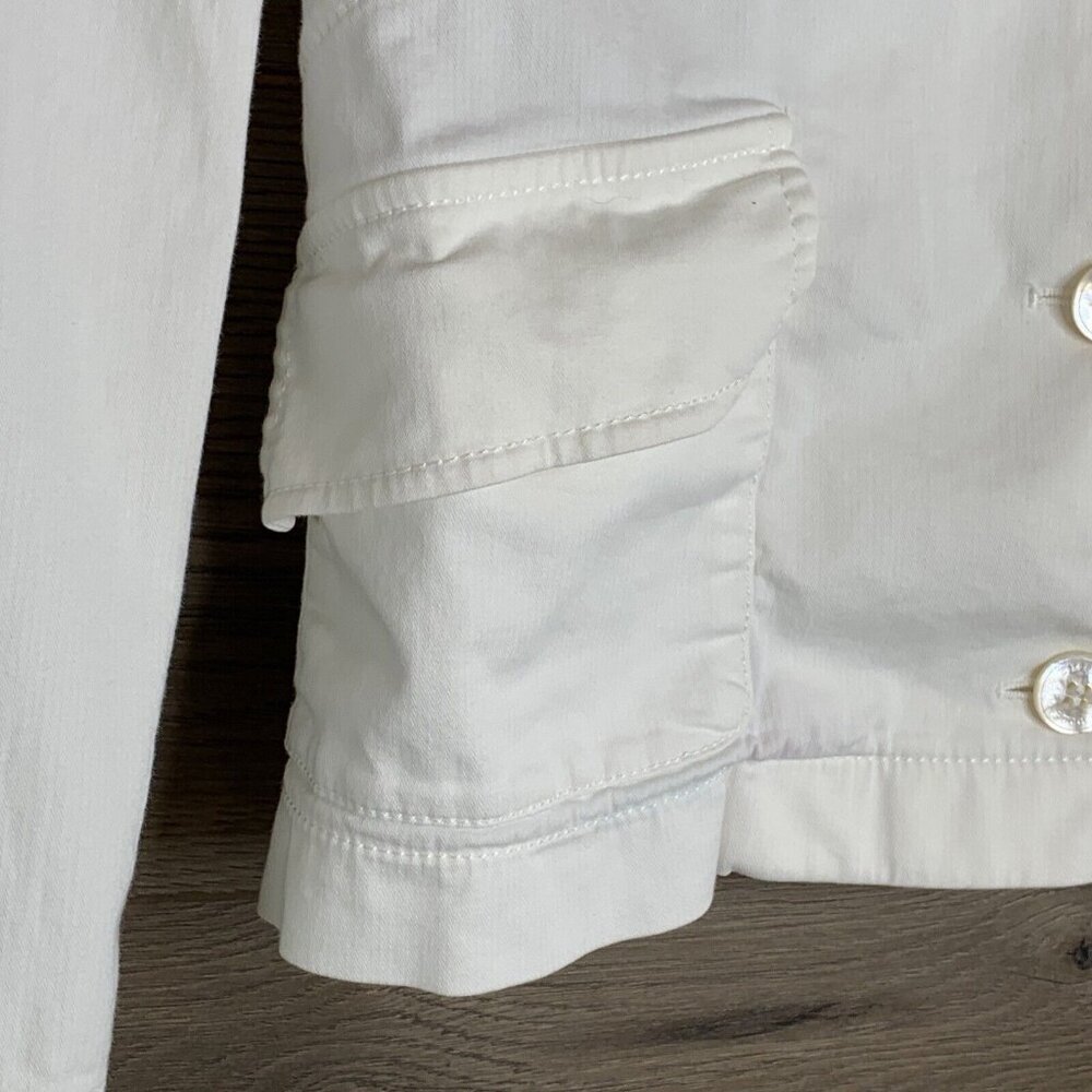Emilio Pucci Firenze Jacket Womans Size 10 White Denim Stretch Made in Italy - Picture 4 of 15